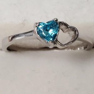 Silver Blue Topaz Ring